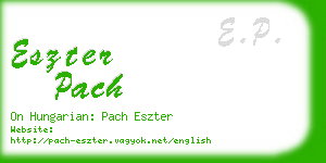 eszter pach business card